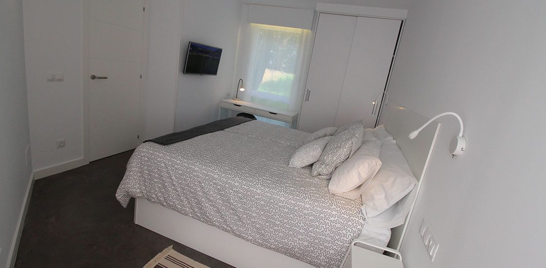 Dormitorio con dos camas del Apartamento Sur